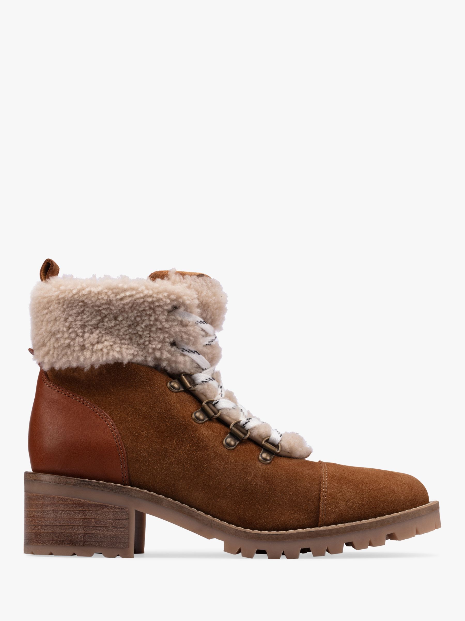 Clarks Roseleigh Suede Ankle Boots, Dark Tan