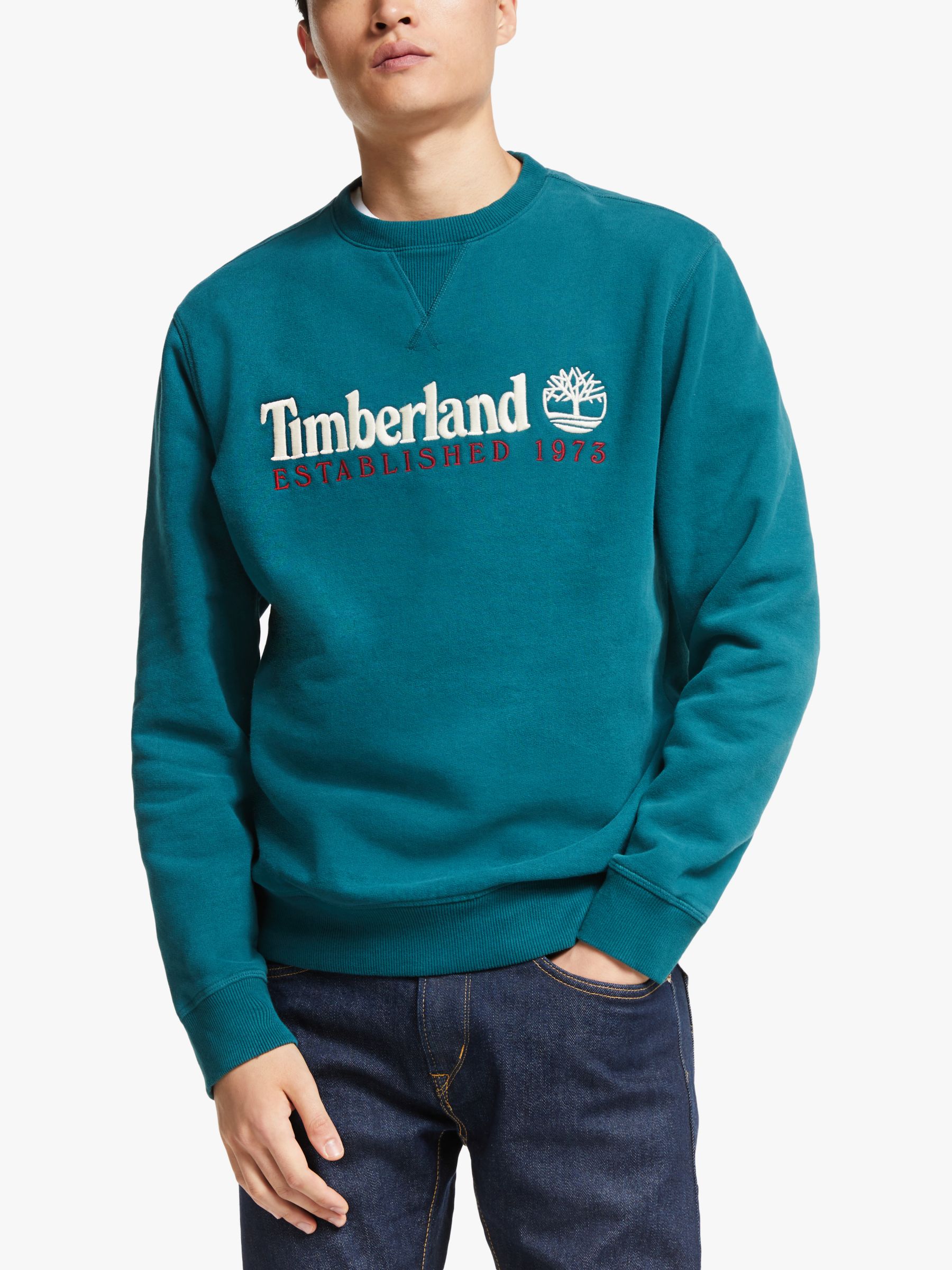 Timberland Cotton Blend Crew Neck Logo Jumper