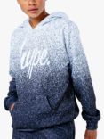 Hype Boys' Speckle Fade Hoodie, White/Blue