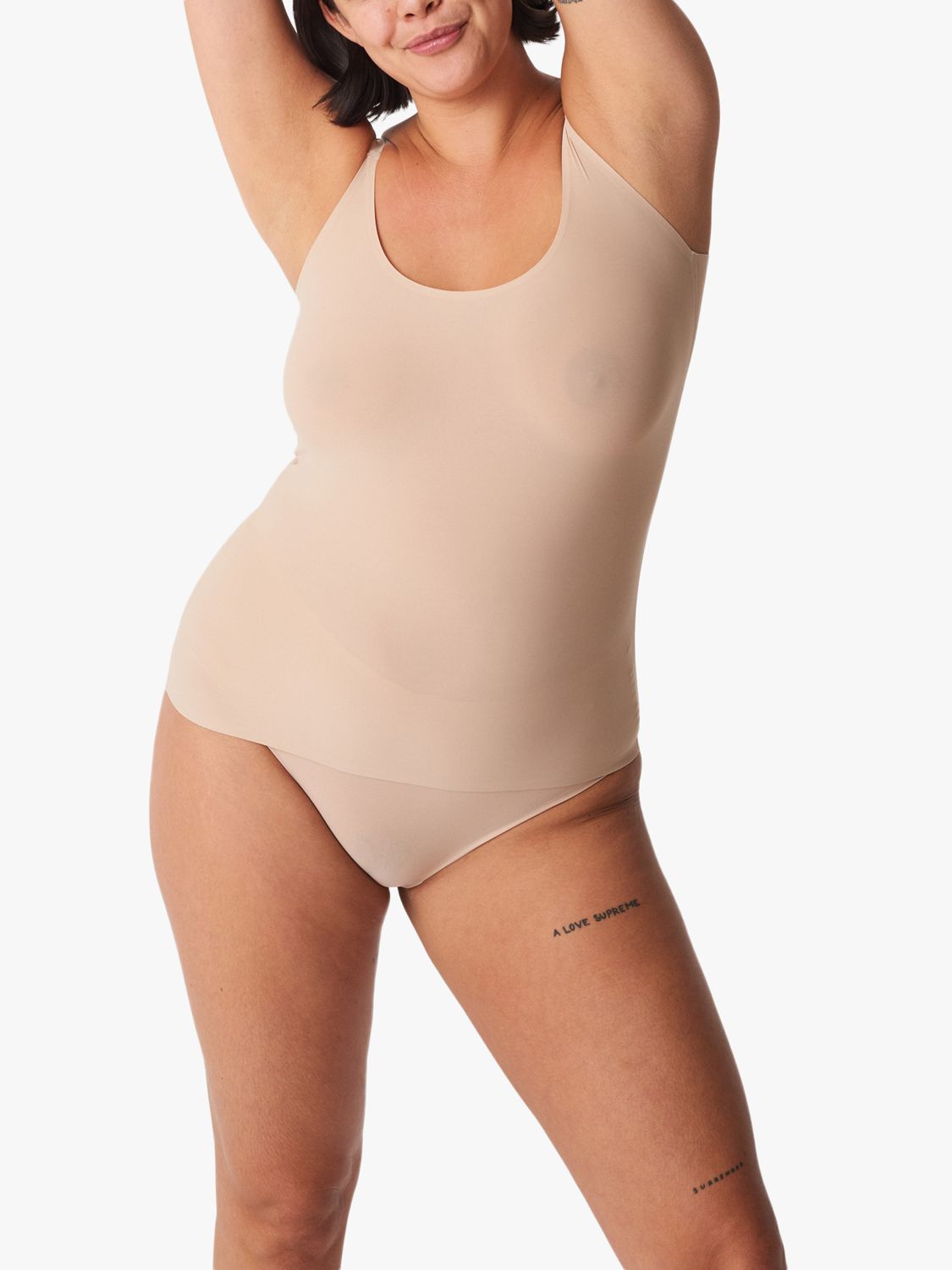 Chantelle Soft Stretch Padded Camisole, Nude Beige at John Lewis & Partners