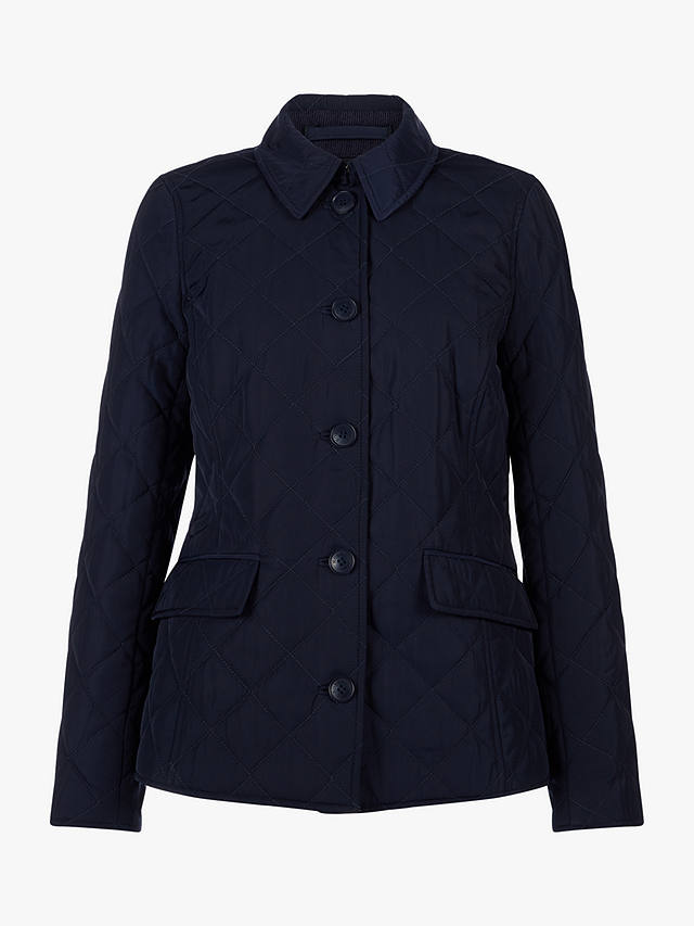 Hobbs Lianne Quilted Coat, Midnight at John Lewis & Partners
