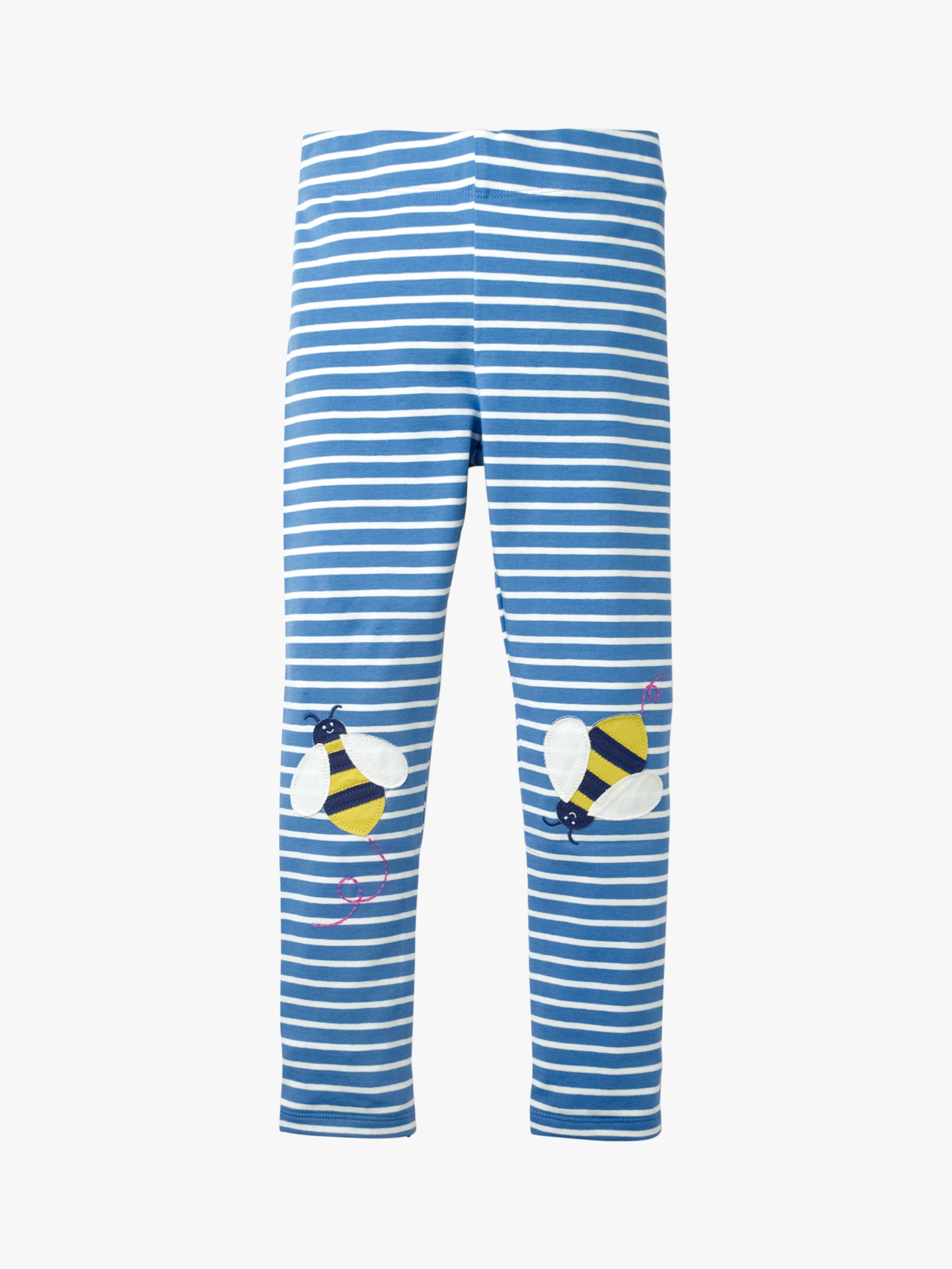 Mini Boden Girls' Fun Applique Bee Leggings, Blue at John Lewis & Partners