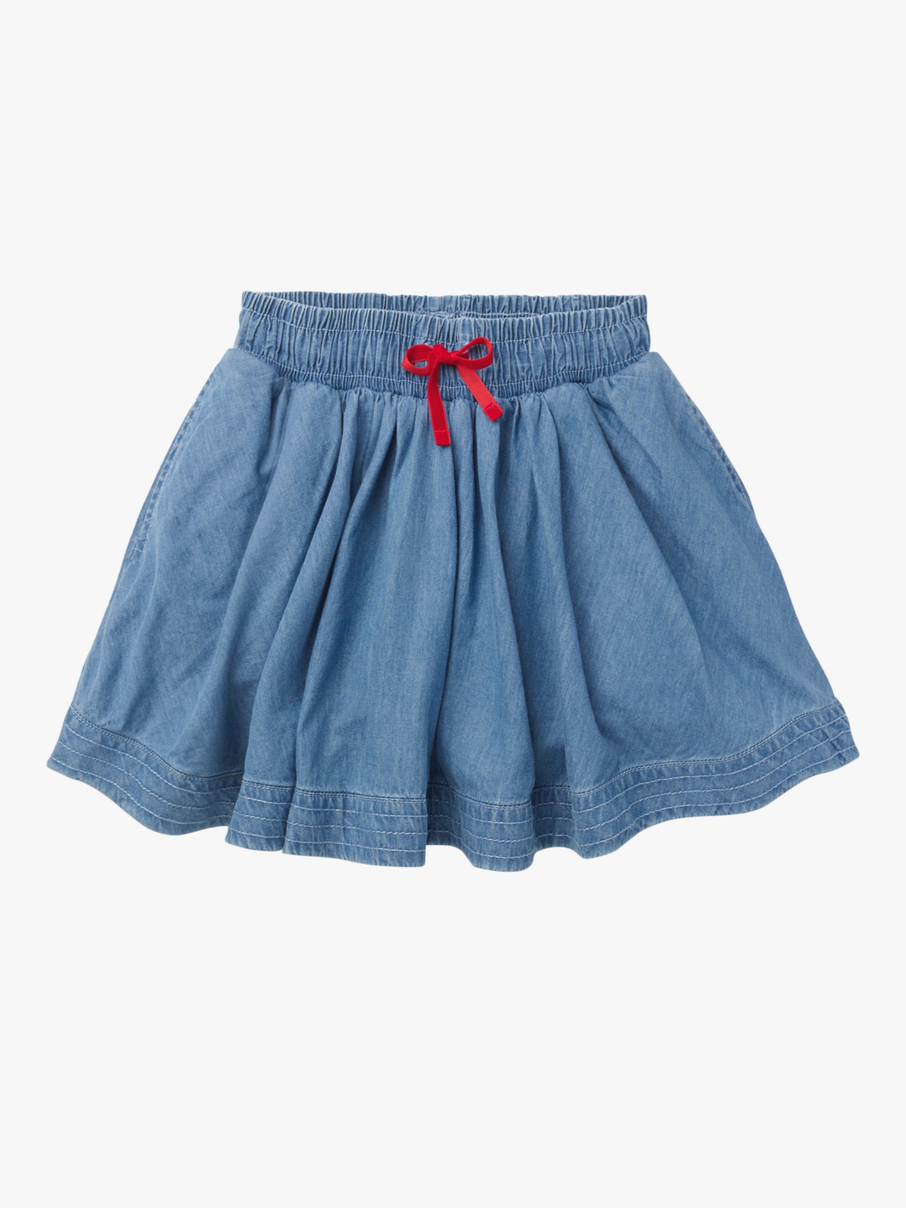 Mini Boden Girls' Woven Twirly Skirt, Light Vintage Denim at John Lewis ...