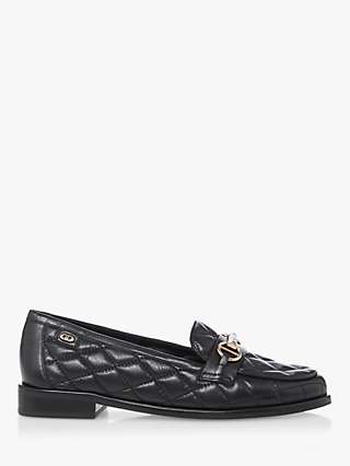 Dune Games Leather Snaffle Loafers, Black