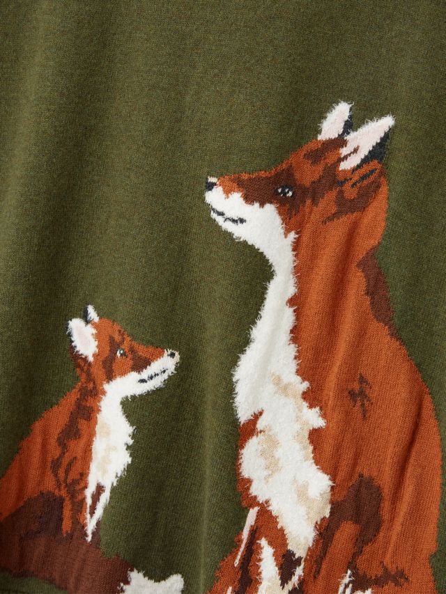 Green sales fox sweater