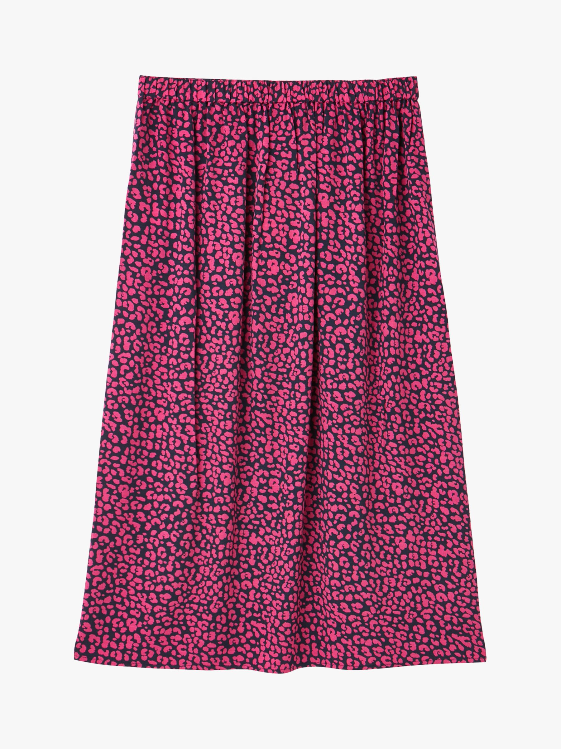 Joules Bea Split Skirt, Navy Leopard