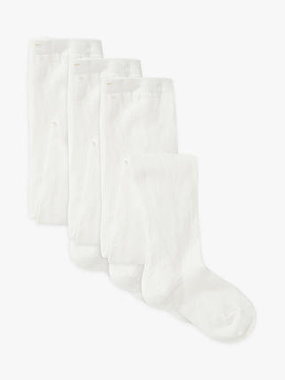 John Lewis ANYDAY Kids' Cotton Rich Tights, Pack of 3