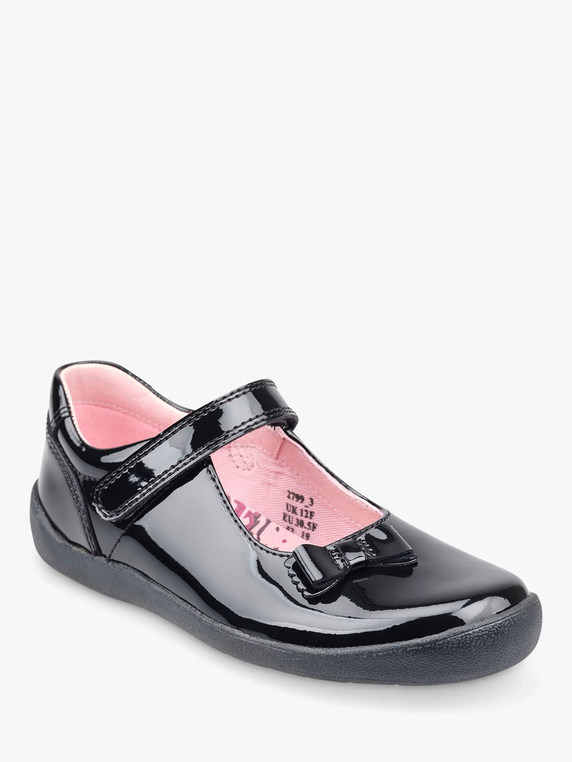 Start-Rite Kids' Giggle Mary Jane School Shoes, Black Patent, 10F Jnr