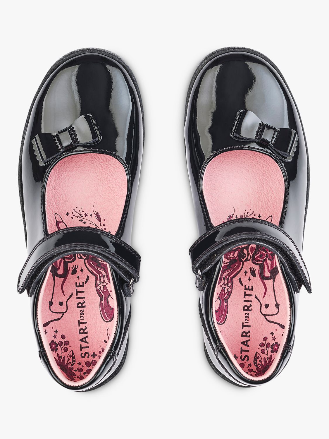 Start-Rite Kids' Giggle Mary Jane School Shoes, Black Patent, 10F Jnr