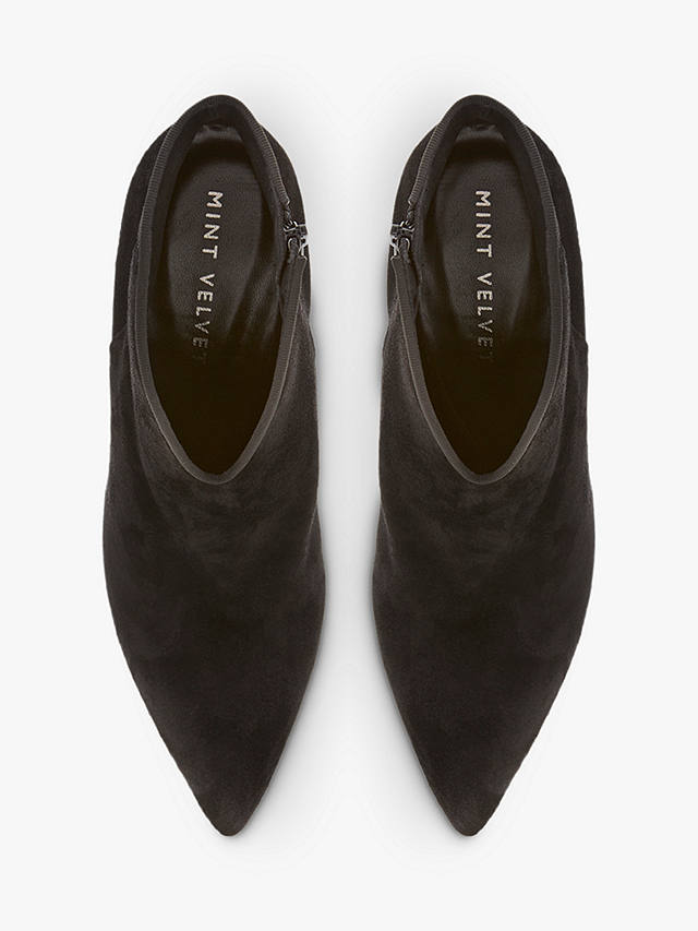 Mint Velvet Finny Suede Ankle Boots, Black at John Lewis & Partners