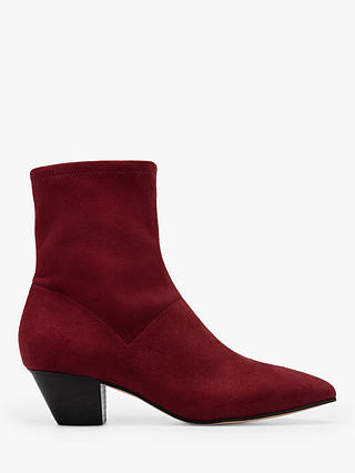 Boden Western Stretch Ankle Boots, Maroon