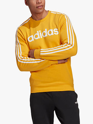adidas Essentials 3-Stripes Sweatshirt, Active Gold/White