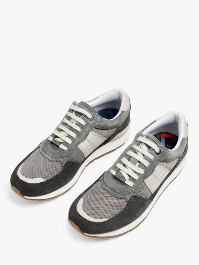 Ted Baker RACOR Leather Tonal Trainers, Grey, 6