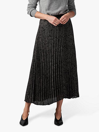 Rails Delphine Pleated Midi Skirt, Grey