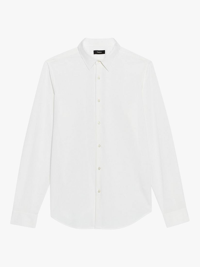 Theory Sylvain Knit Structure Shirt, White