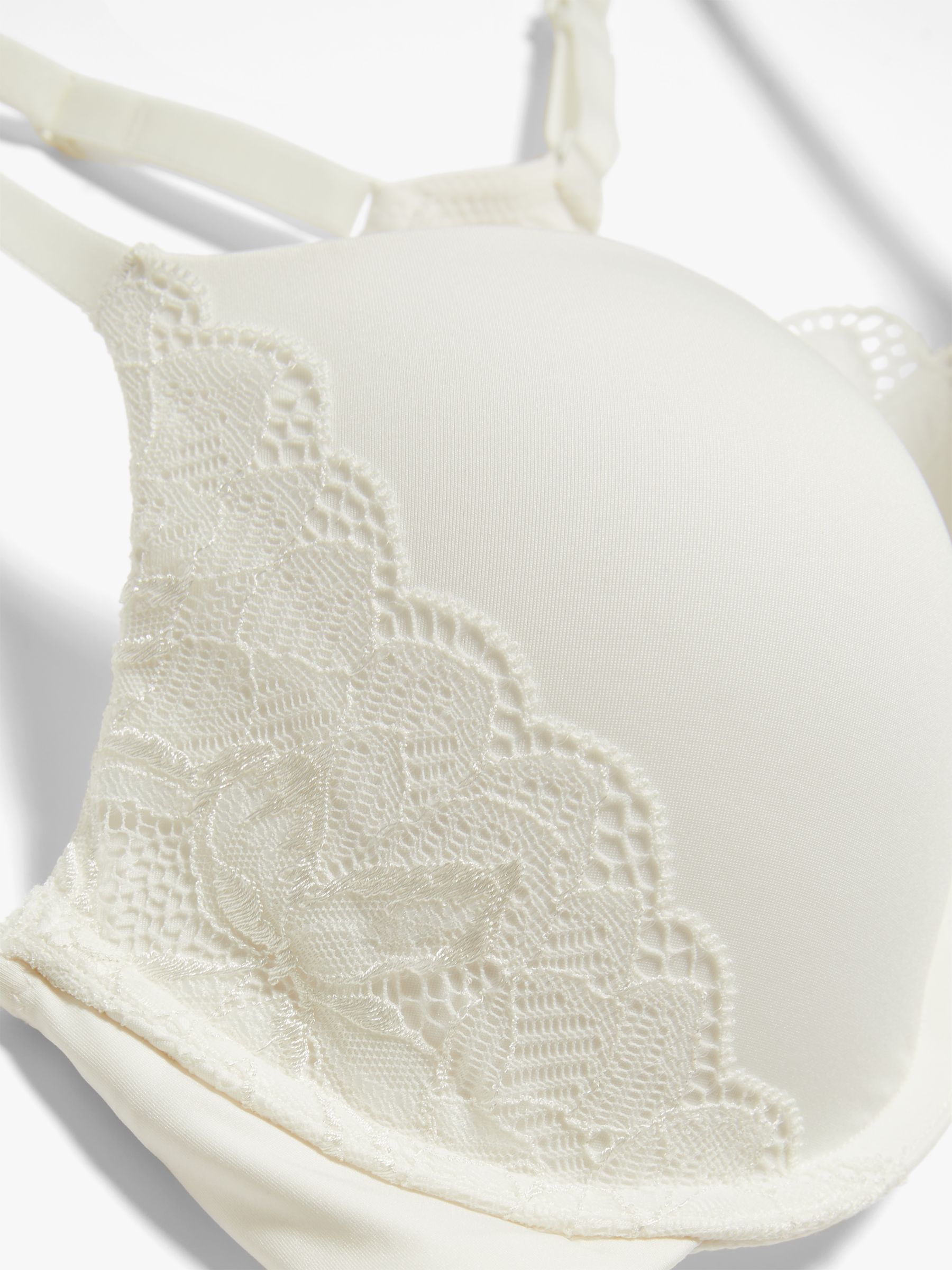 AND/OR Cassidy Satin Bra, Ivory at John Lewis & Partners