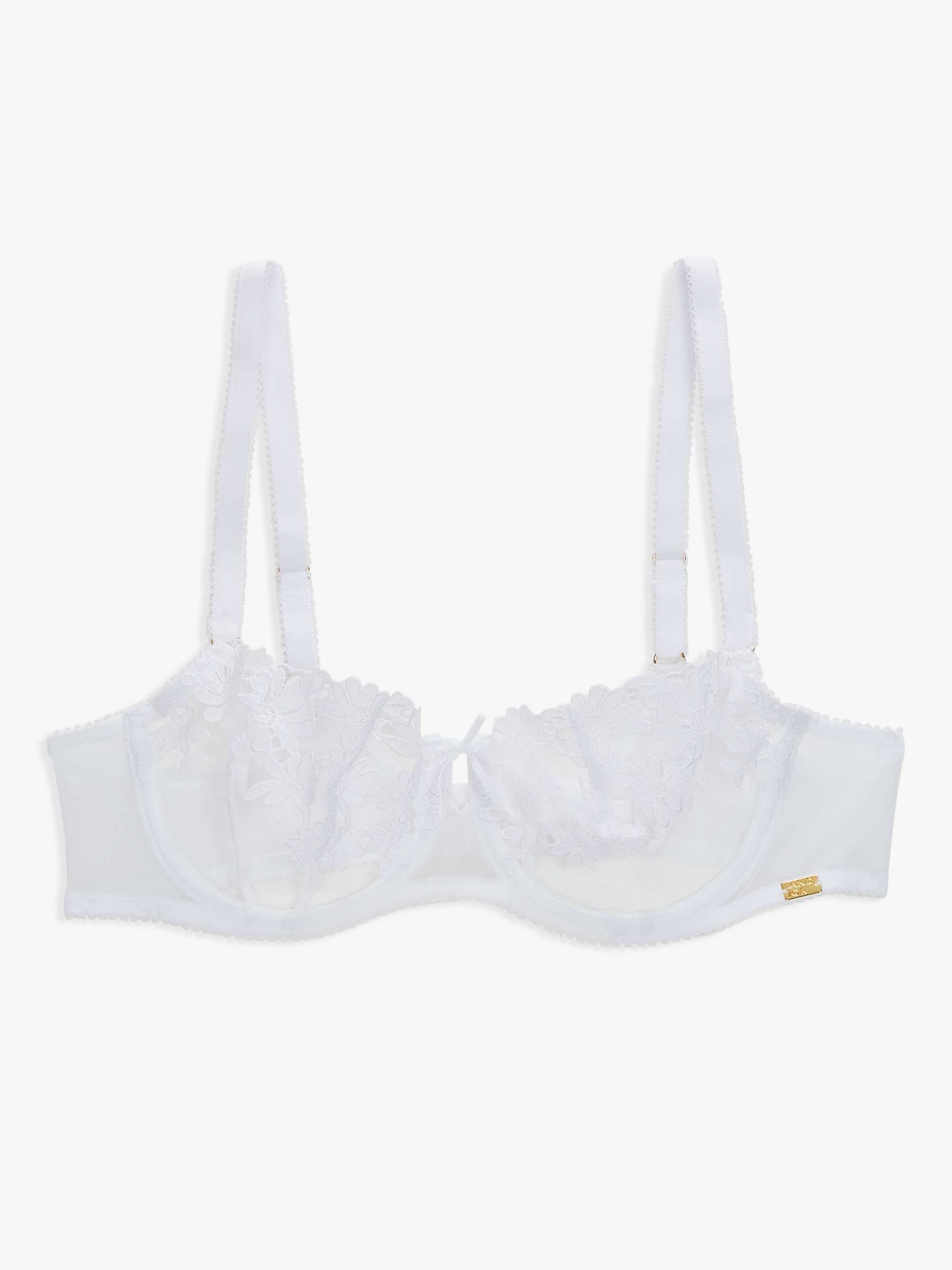 Buy AND/OR Harper Broderie Embroidered Balcony Bra Online at johnlewis.com