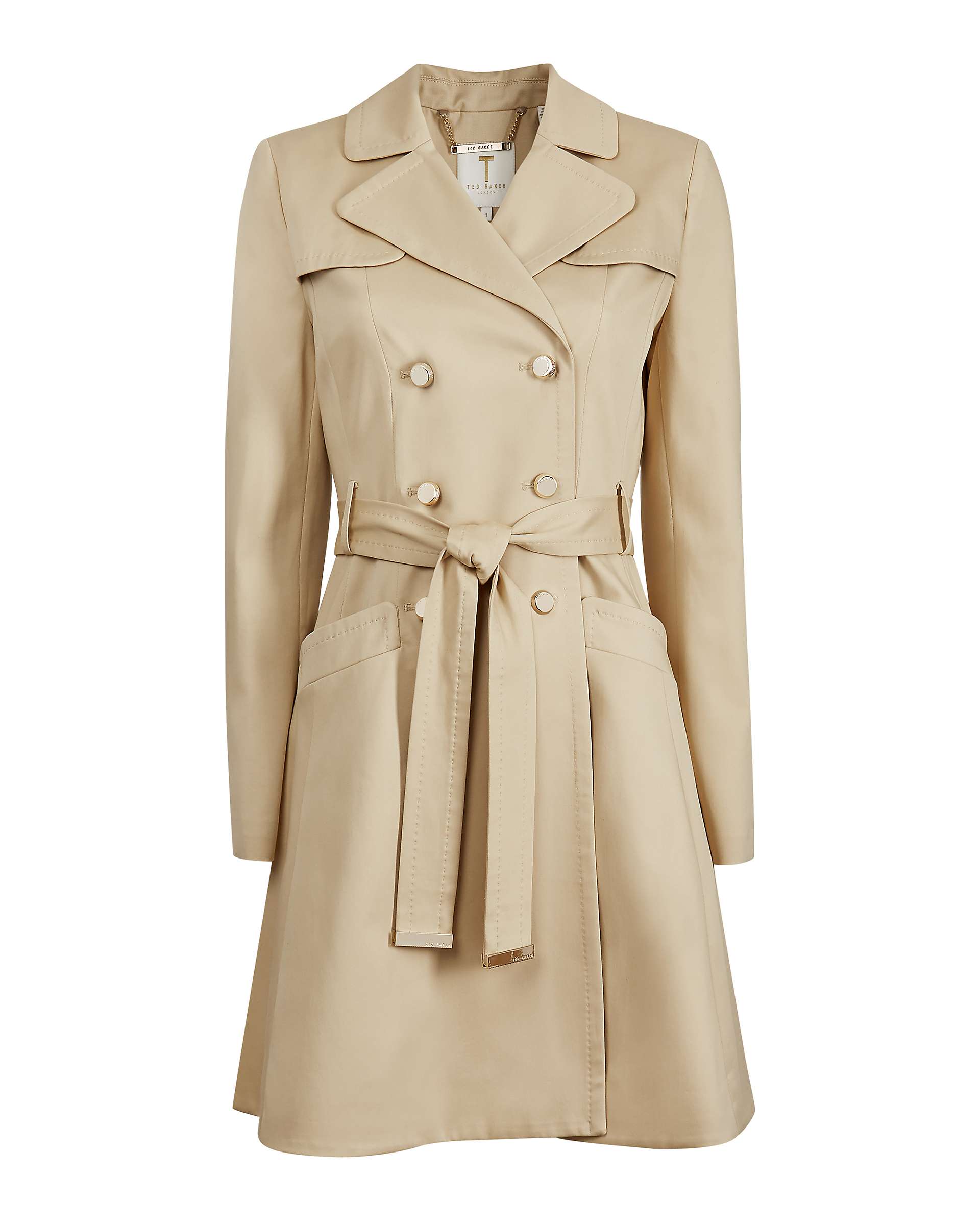 Ted Baker Molson Classic Trench Coat, Tan at John Lewis & Partners