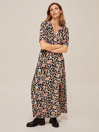 Somerset by Alice Temperley Floral Leopard Maxi Dress, Multi