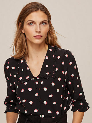 Somerset by Alice Temperley Spring Spot Blouse, Black
