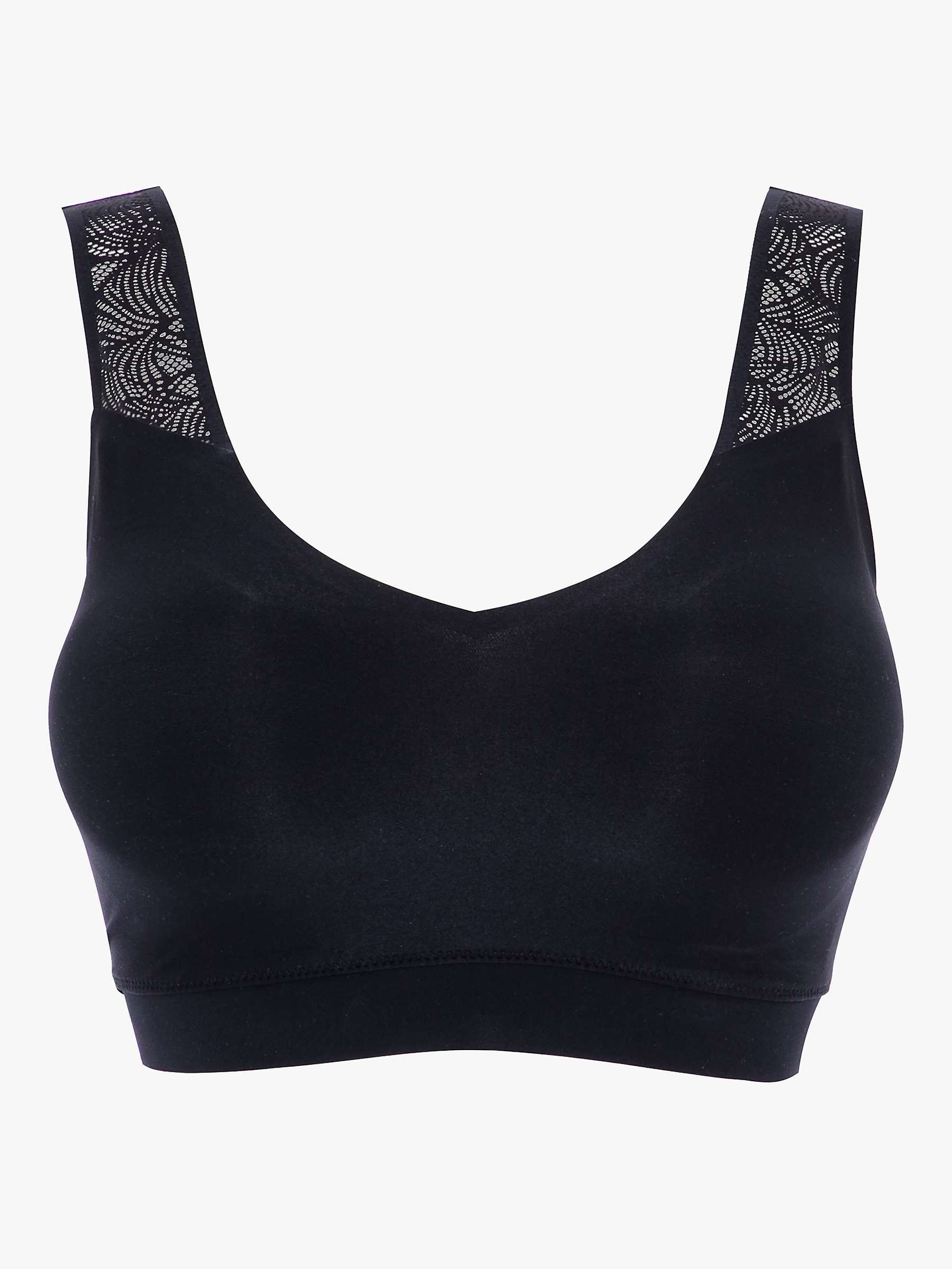 Buy Chantelle Soft Stretch V-Neck Lace Padded Cropped Bra Online at johnlewis.com