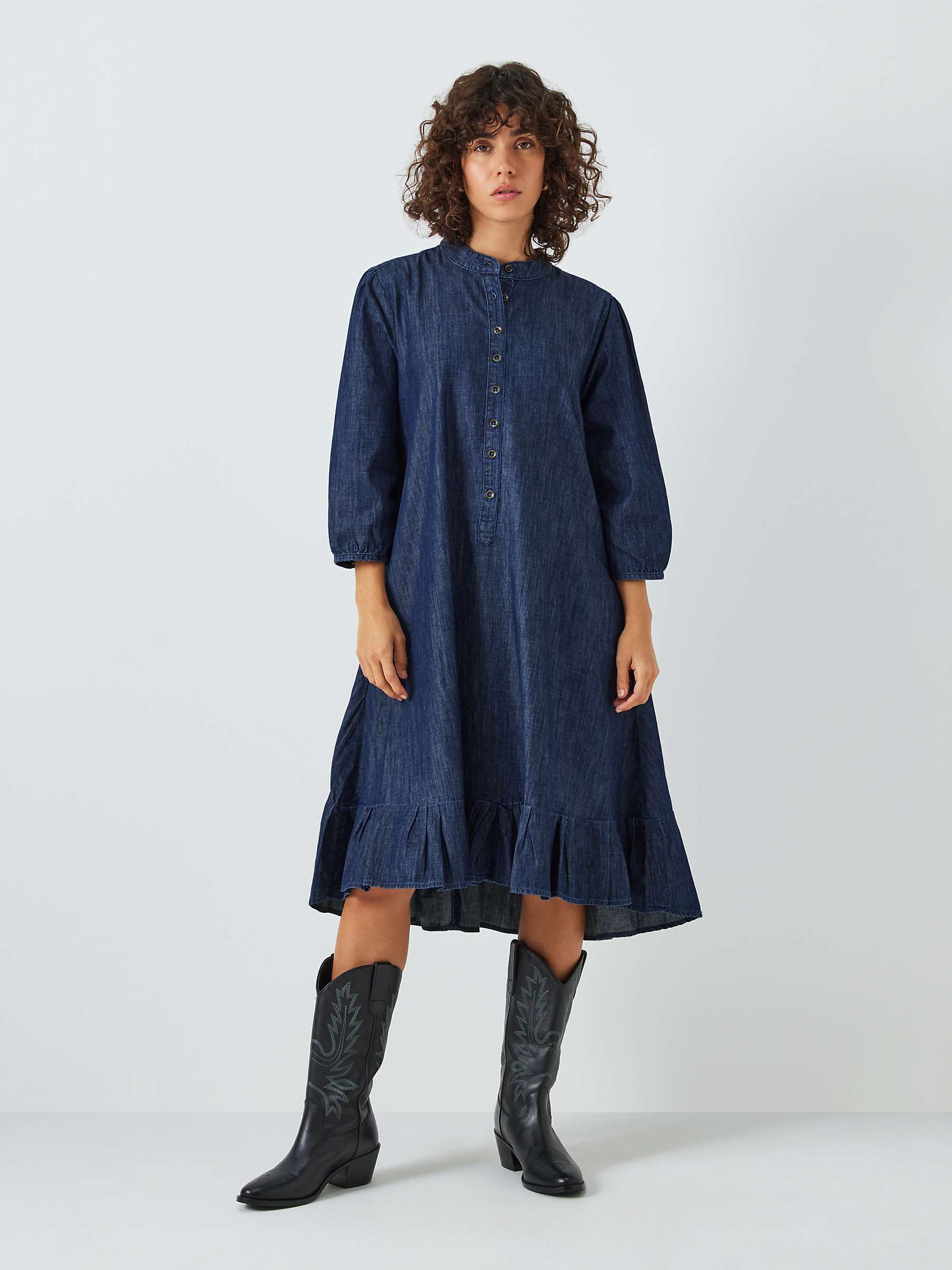 Buy AND/OR Fifi Denim Dress, Mid Wash Blue Online at johnlewis.com