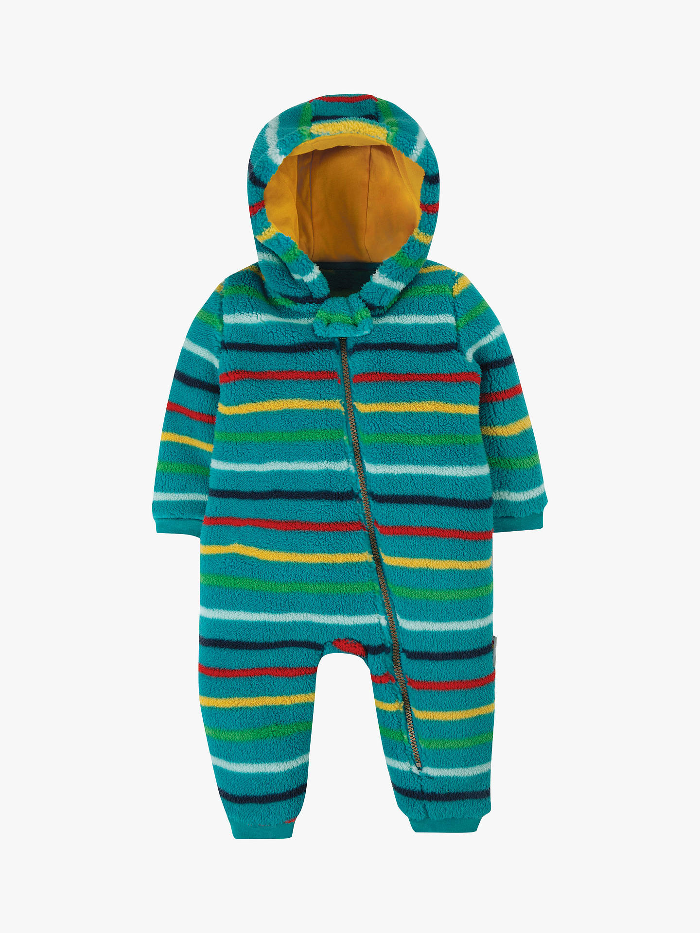 Frugi Children's Ted Fleece Snuggle Suit, Multi at John Lewis & Partners