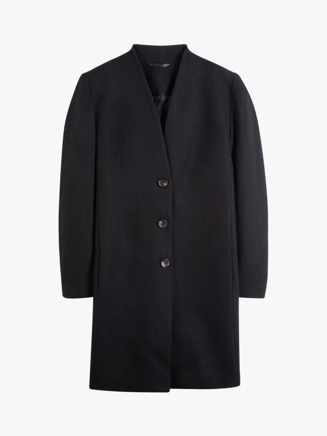 HUSH Vionnet Coat, Black, 6