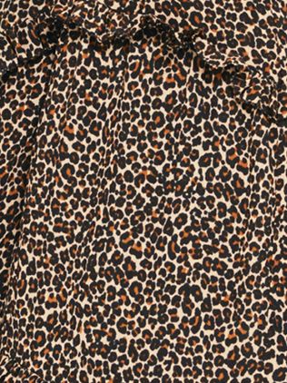 hush Hilja Frill Leopard Maxi Dress, Leopard at John Lewis & Partners