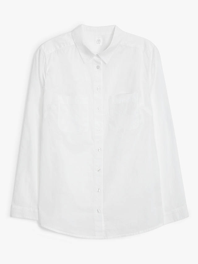 John Lewis Basic Cotton Shirt, White