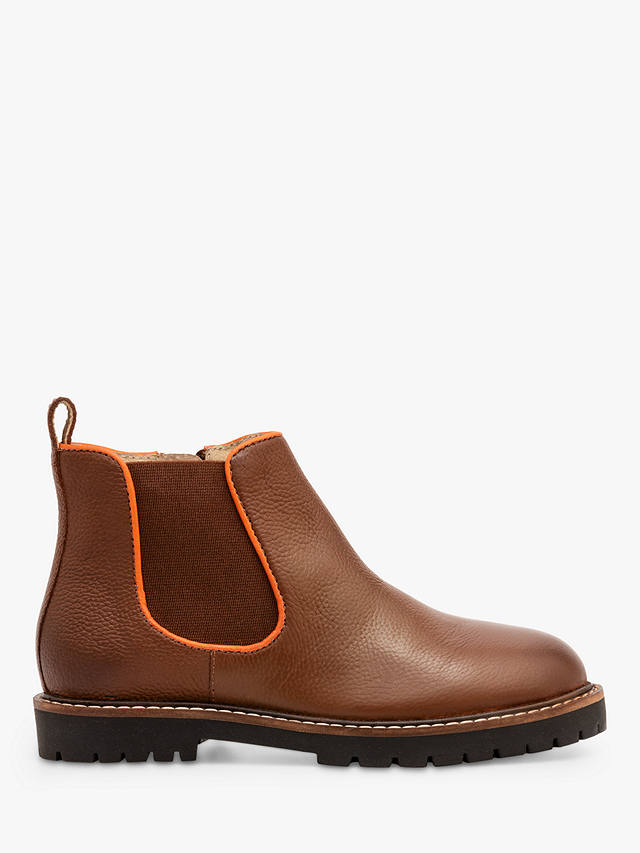 Mini Boden Leather Chelsea Boots, Tan at John Lewis & Partners
