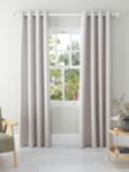 John Lewis Alda Weave Pair Lined Eyelet Curtains