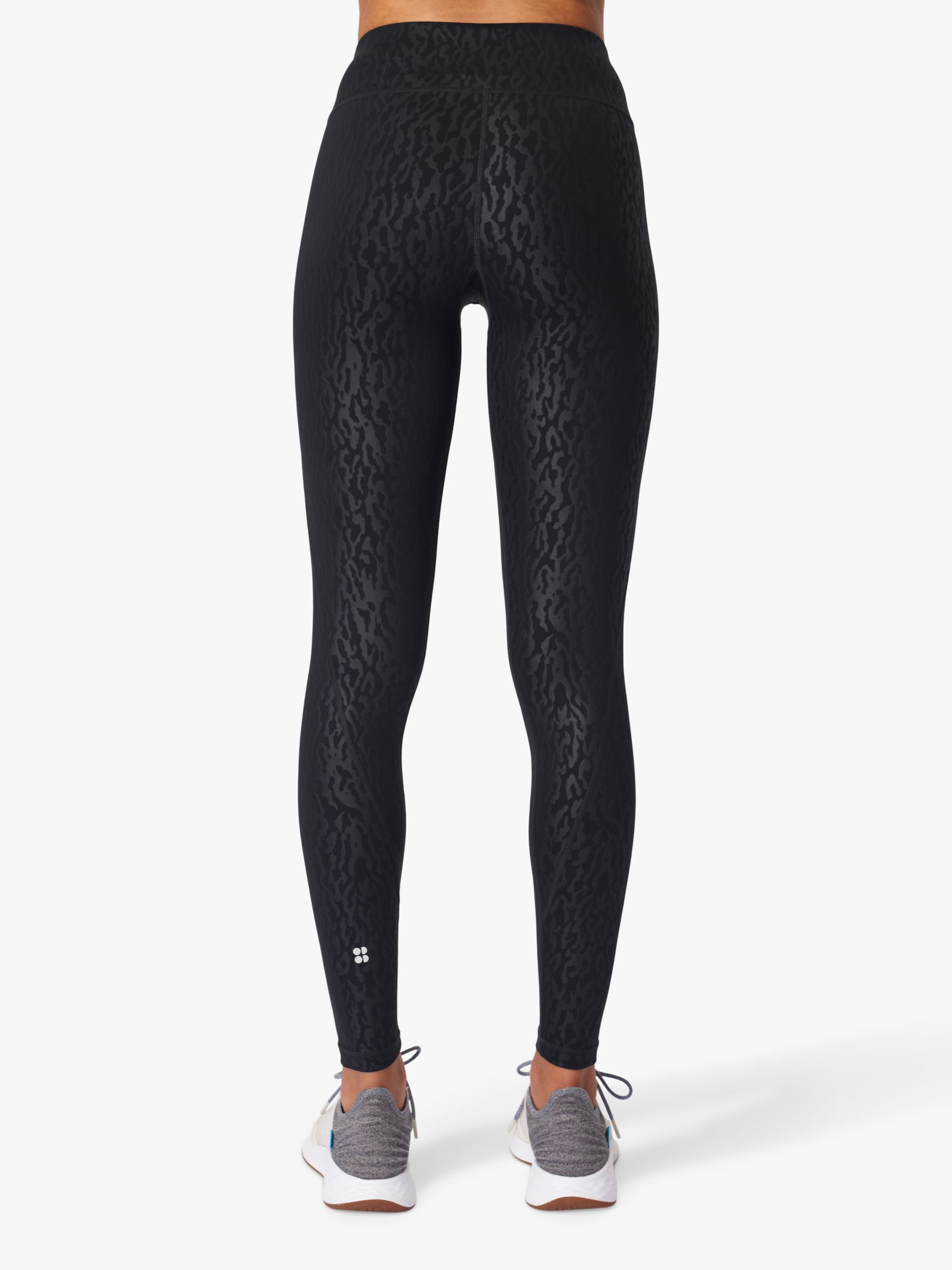 Sweaty Betty All Day Emboss Gym Leggings, Black Animal Print at John ...