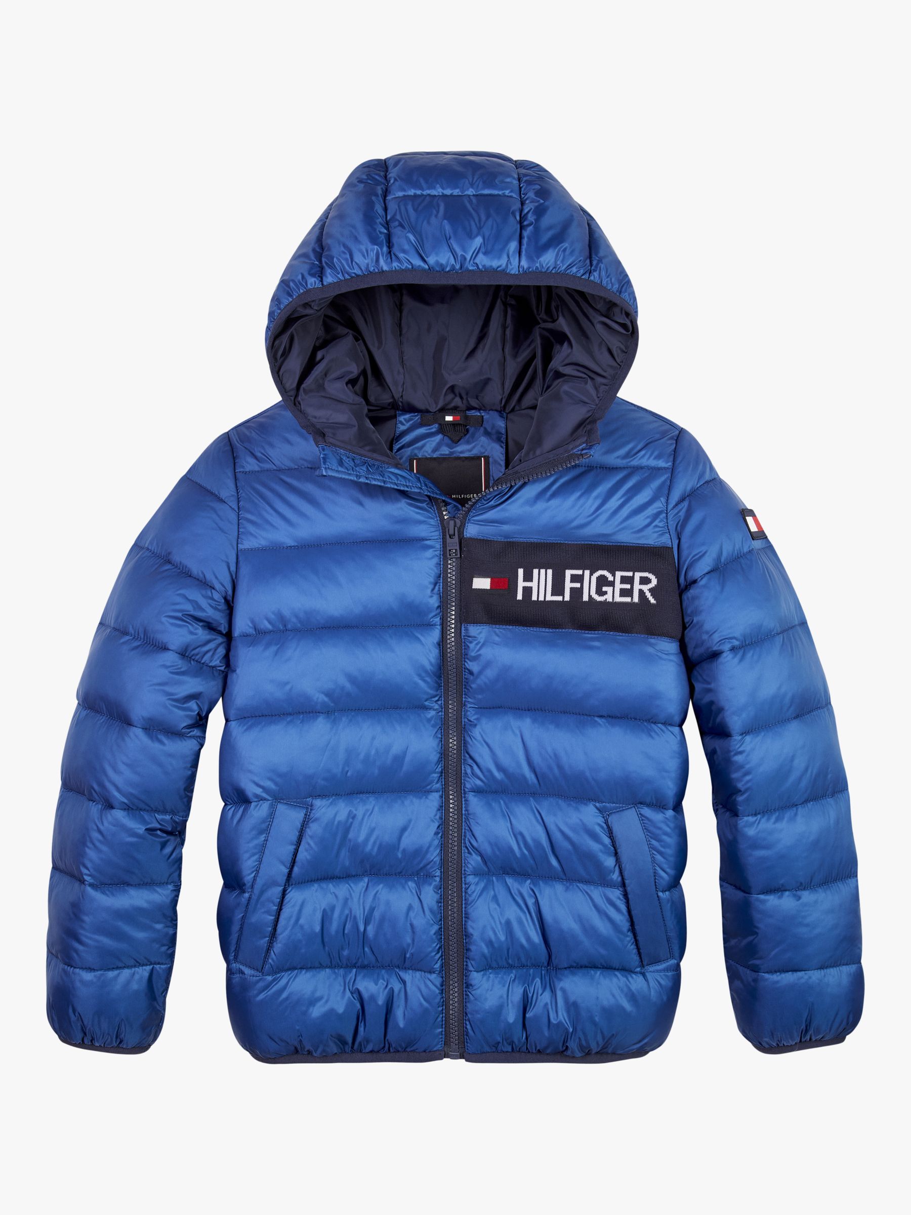 Tommy Hilfiger Boys' Essential Padded Jacket, Navy at John Lewis & Partners