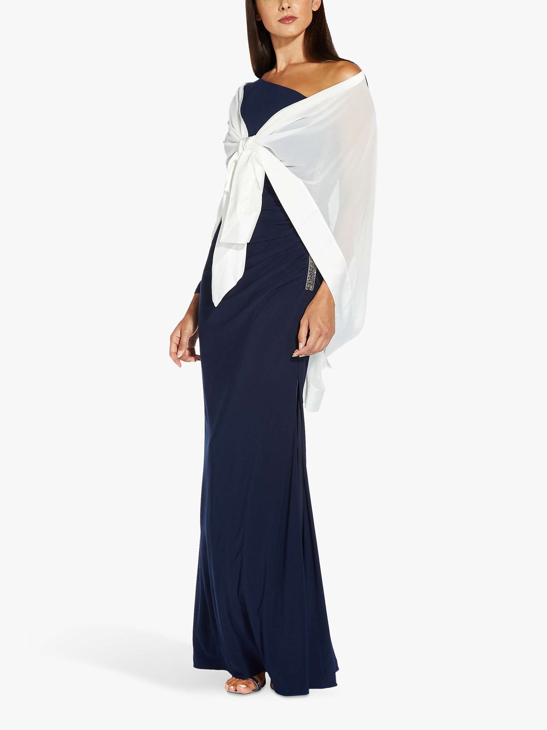Buy Adrianna Papell Chiffon Cape Coverup, Ivory Online at johnlewis.com