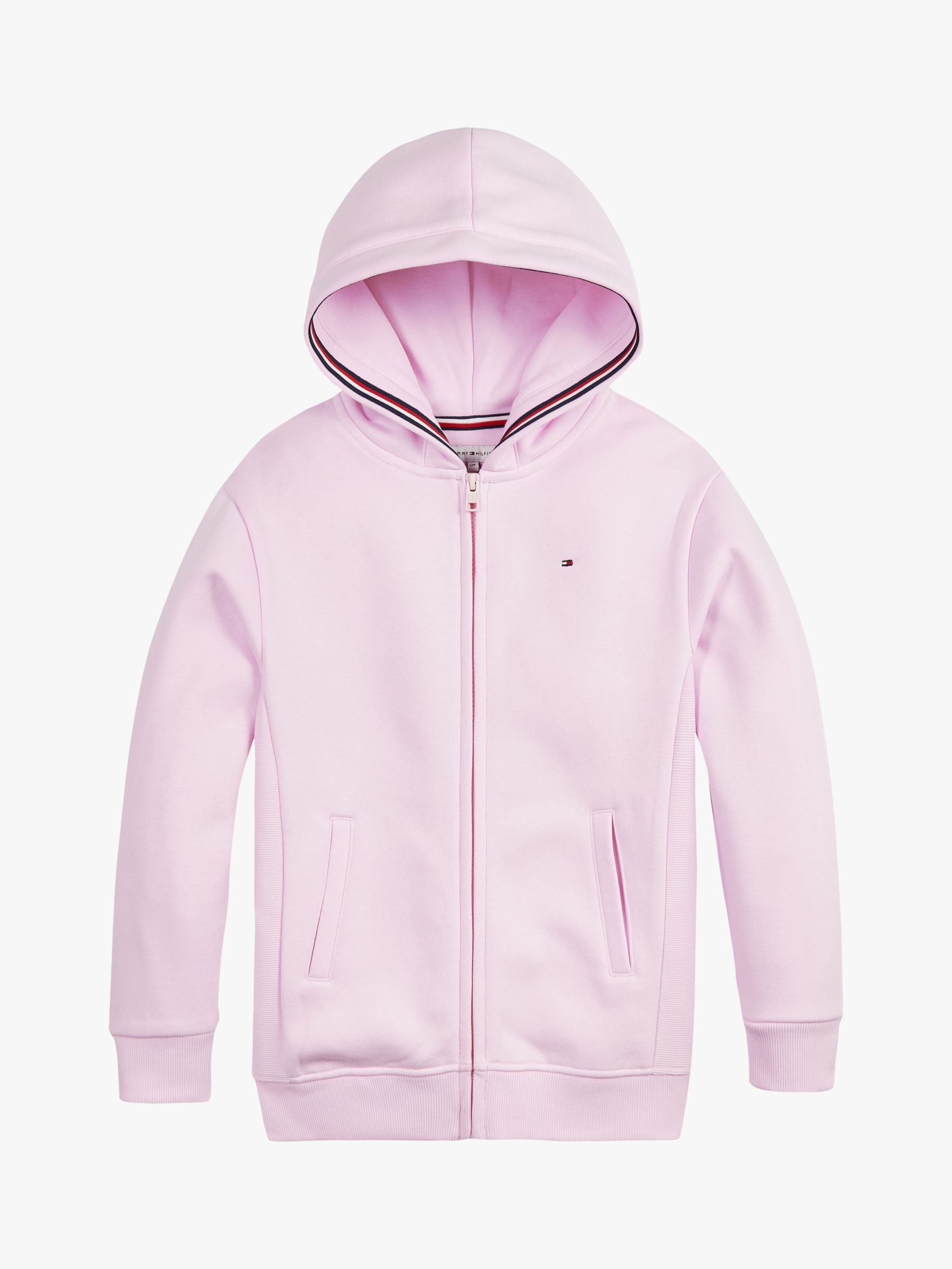 tommy hilfiger pink zip up hoodie