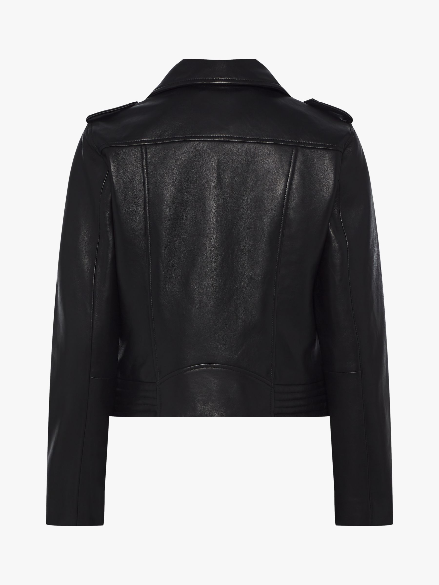 Tommy Hilfiger Leather Biker Jacket, Black