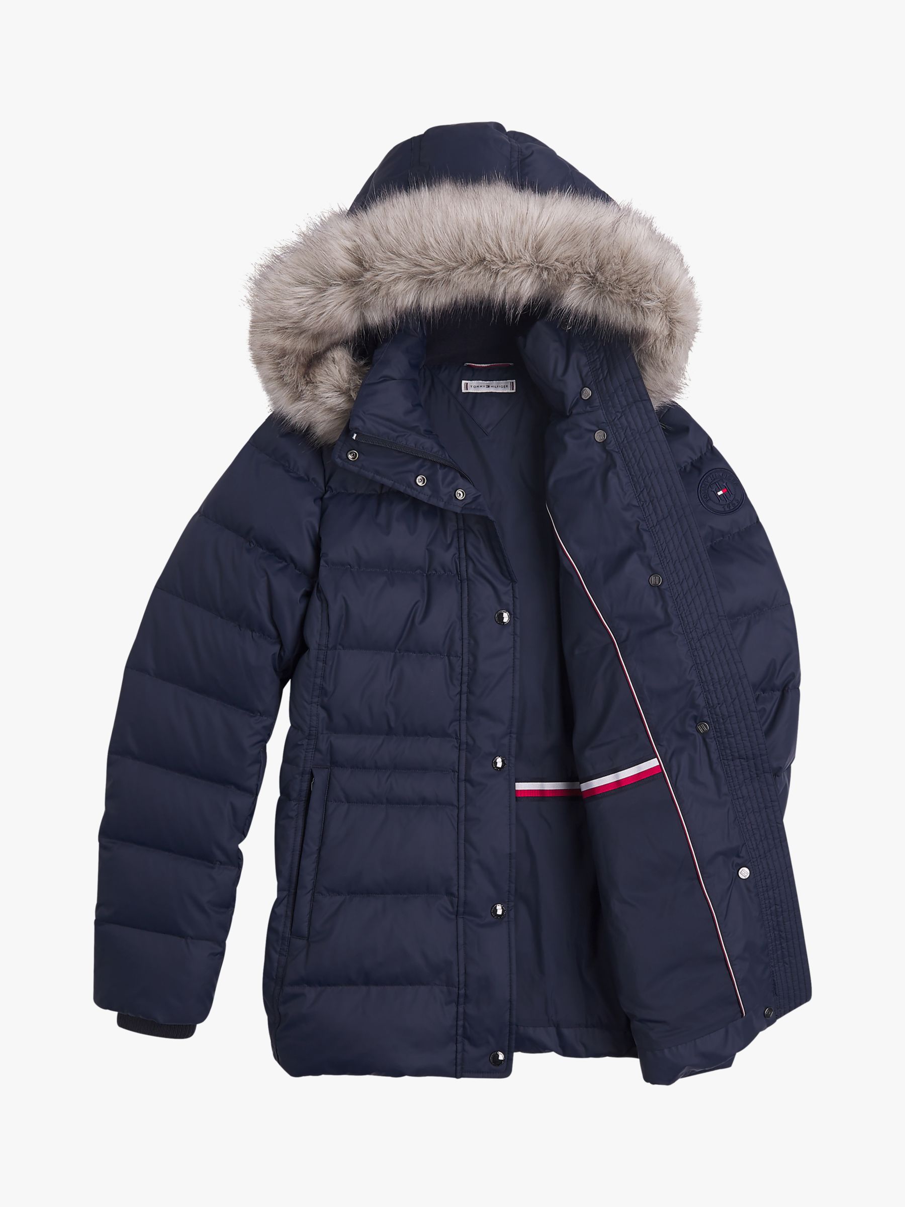 Tommy Hilfiger Tyra Quilted Jacket, Desert Sky at John Lewis & Partners