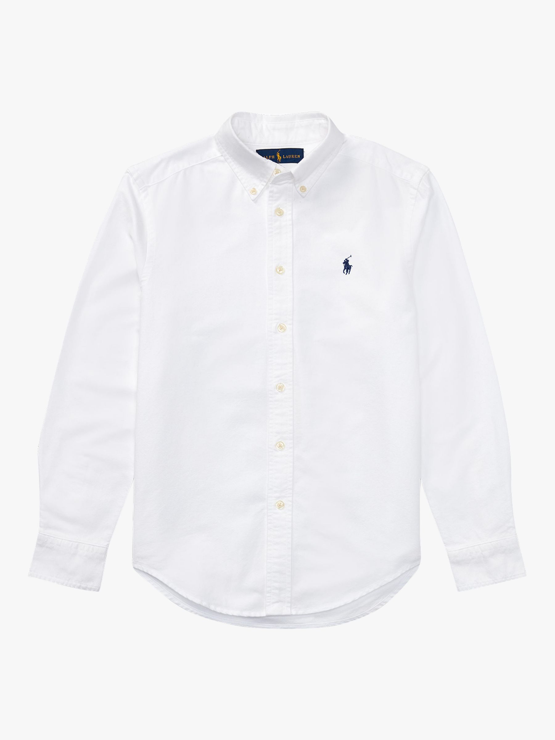 Polo Ralph Lauren Kids' Oxford Shirt, White at John Lewis & Partners