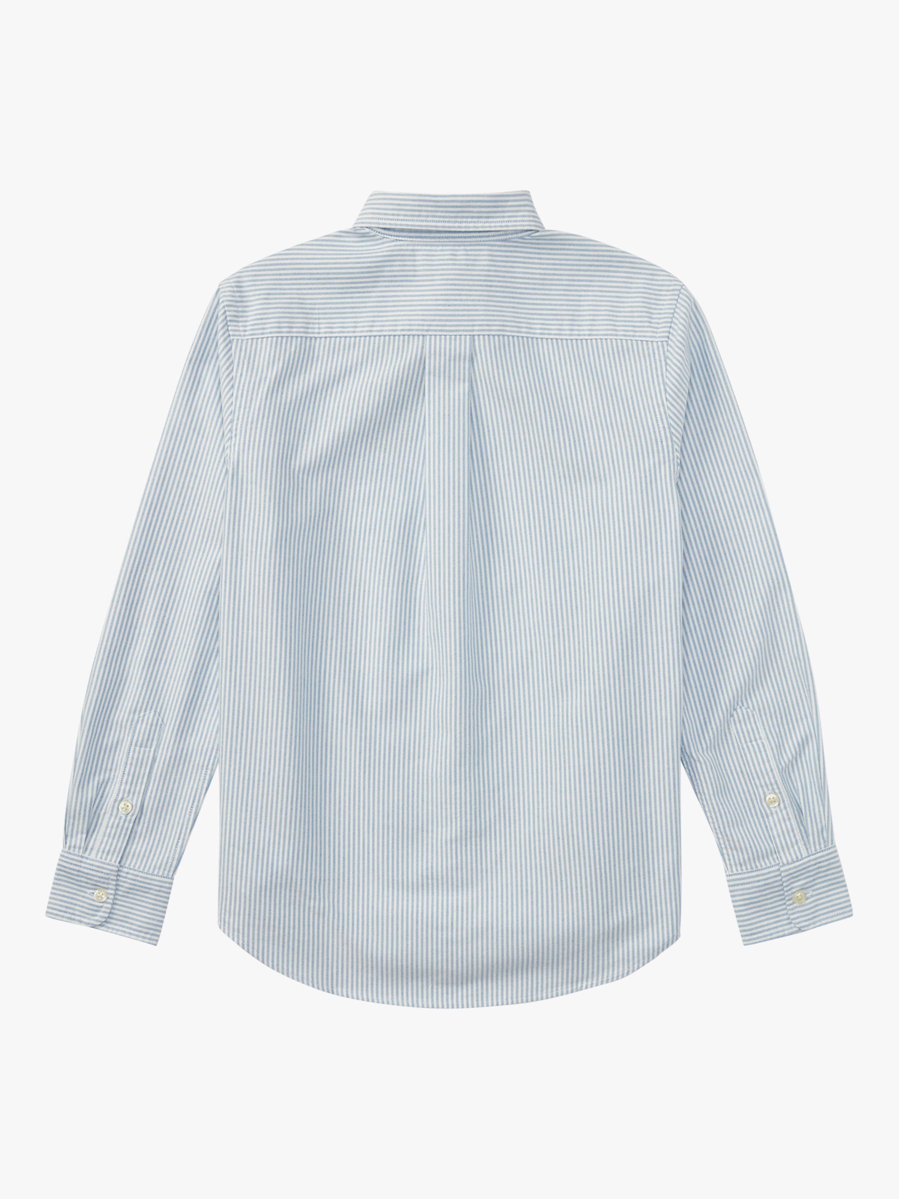 Polo Ralph Lauren Kids' Pinstripe Oxford Shirt, Blue, 5 years