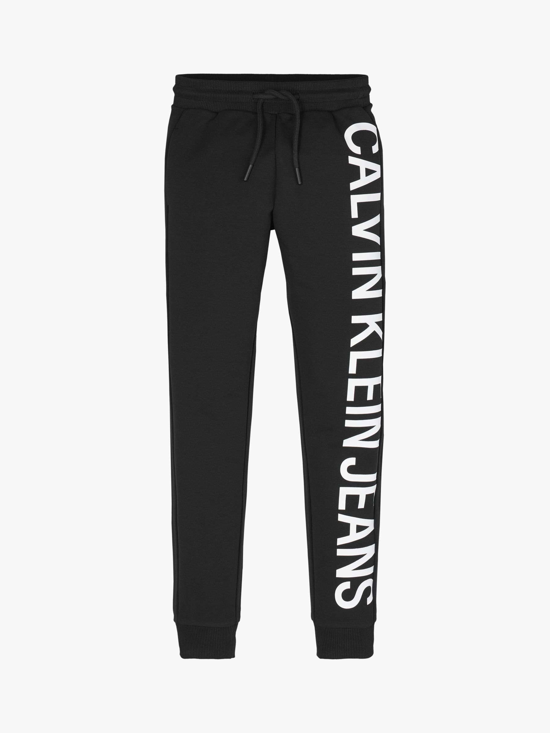 Calvin Klein Boys' Logo Slim Stretch Sweatpants, CK Black