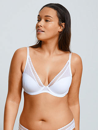 AND/OR Piper Padded Demi Bra, White