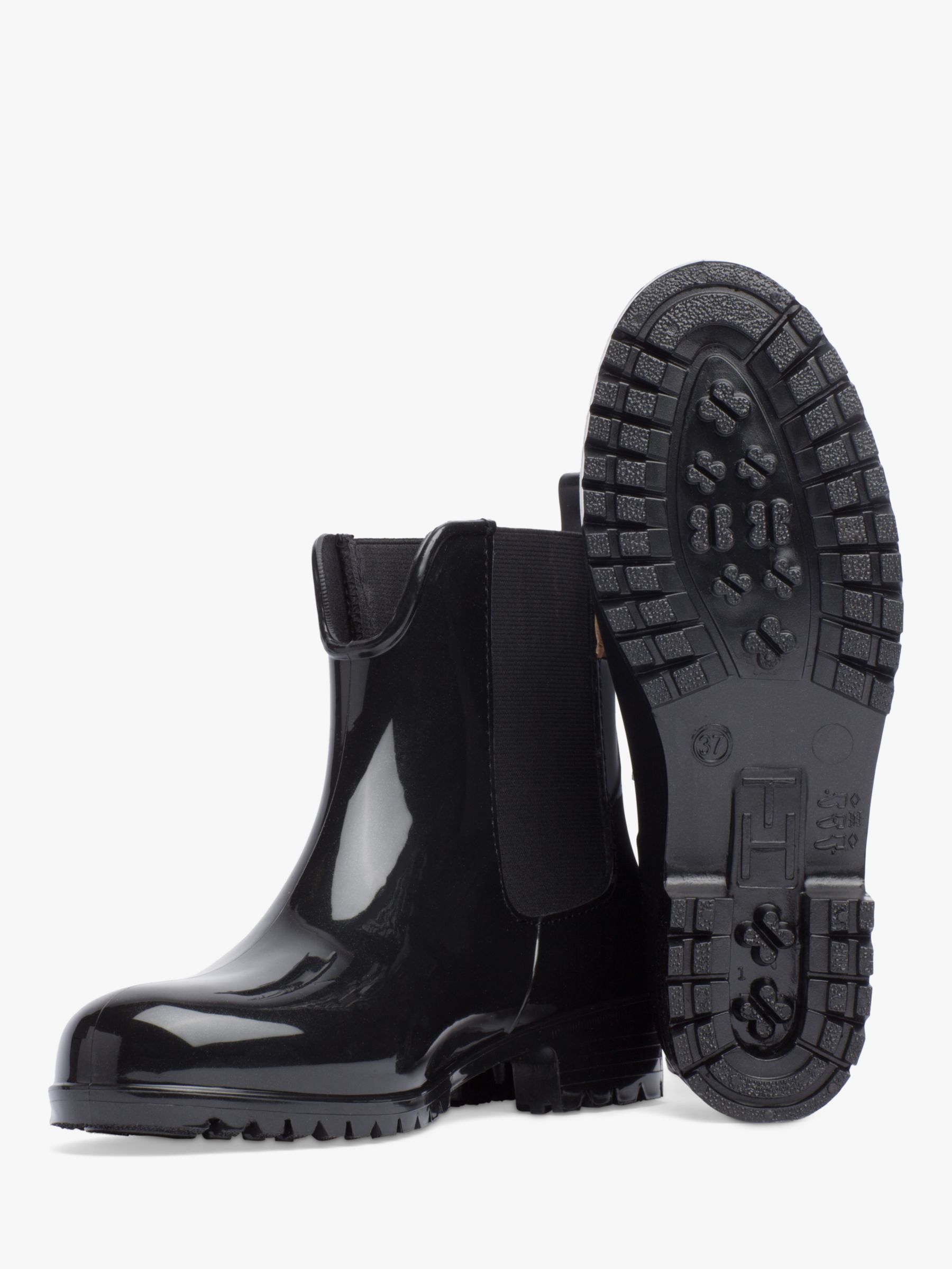 Tommy Hilfiger Buckled Ankle Boots, Black/Cognac at John Lewis & Partners