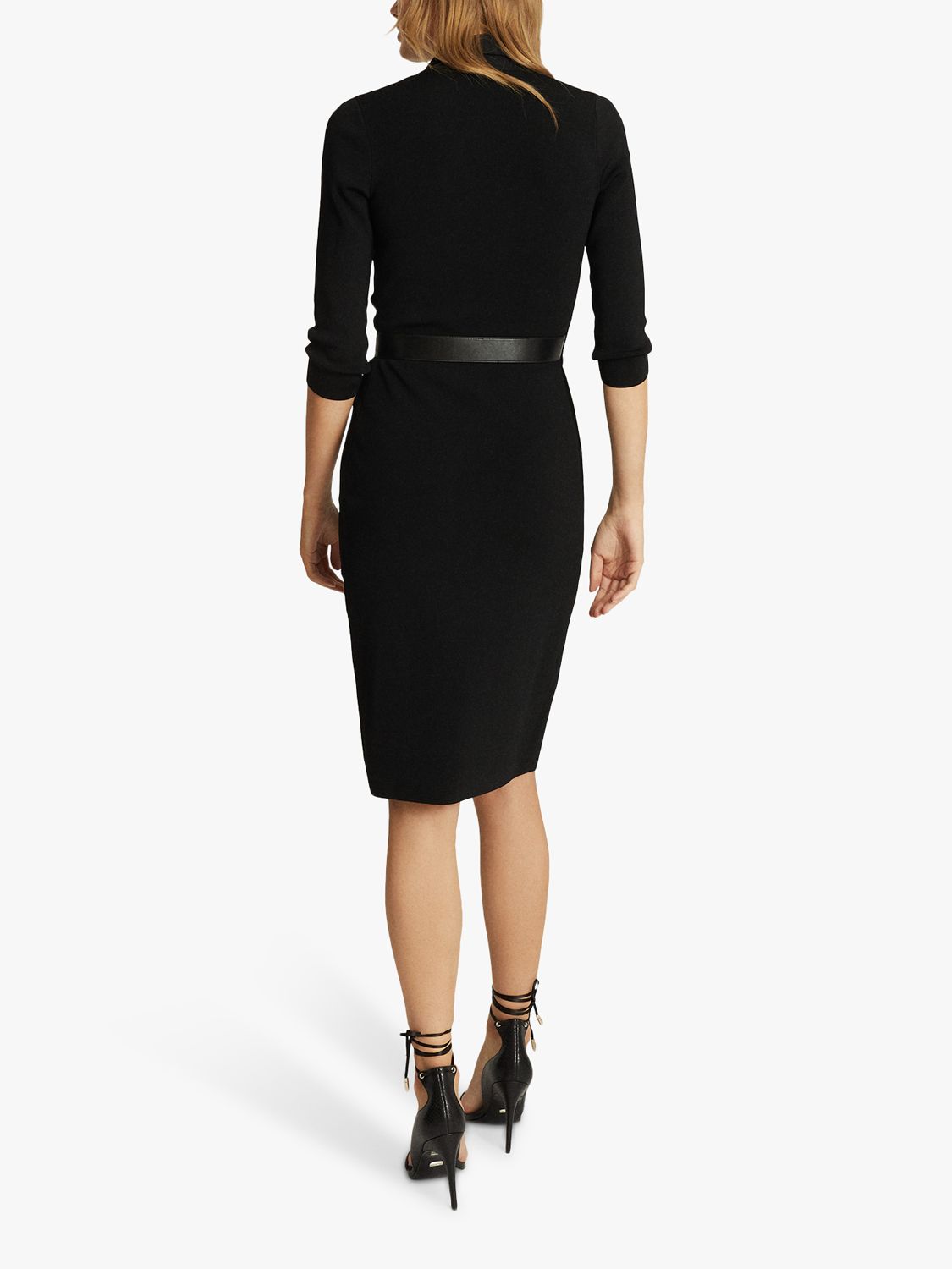 Reiss Luisa Knee Length Dress, Black