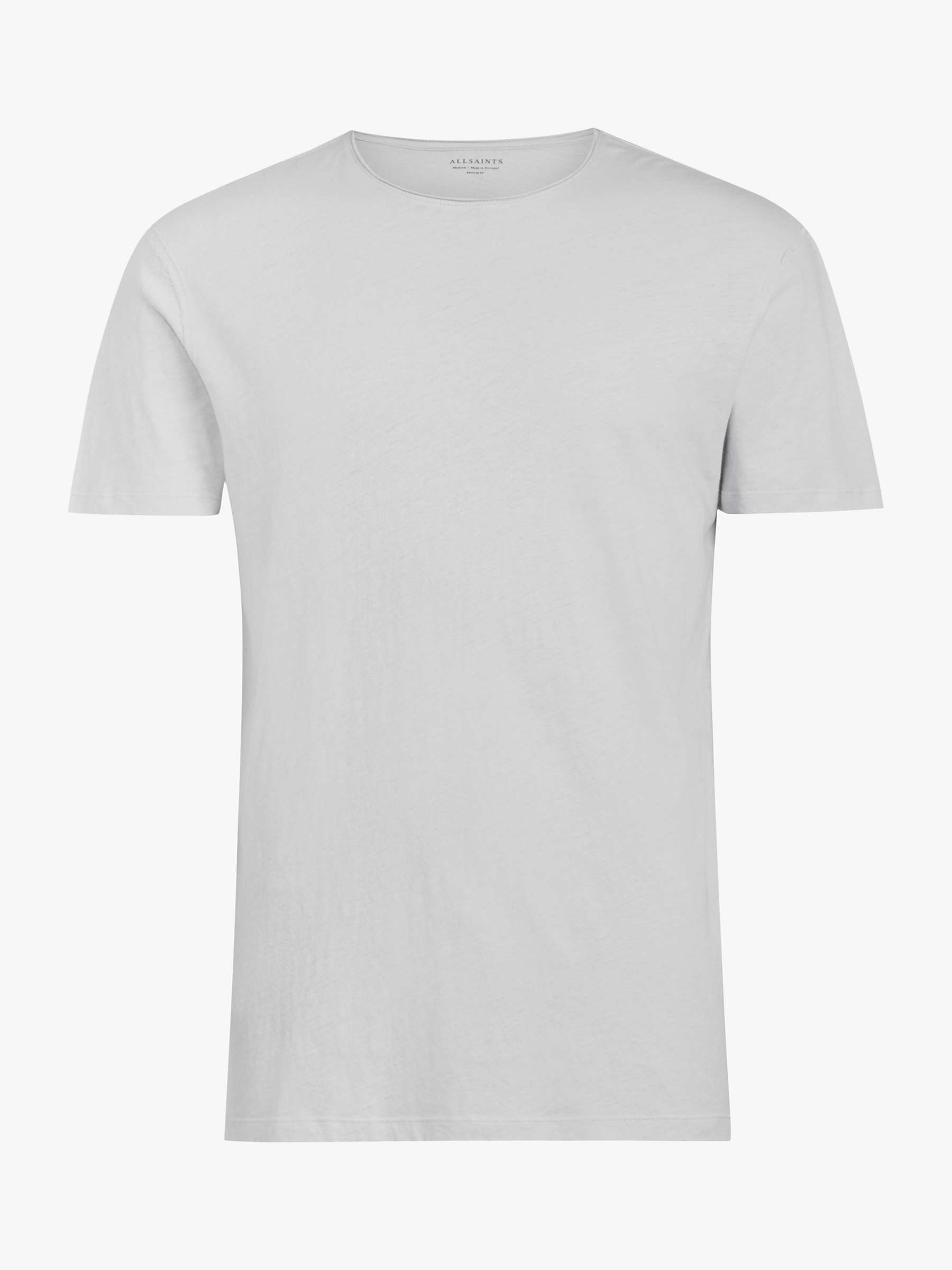 AllSaints Figure Crew T-Shirt, Lithium Grey at John Lewis & Partners