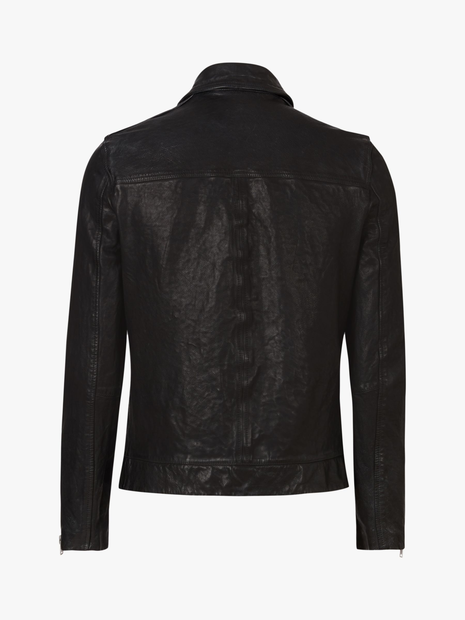 AllSaints Swithin Leather Biker Jacket, Black