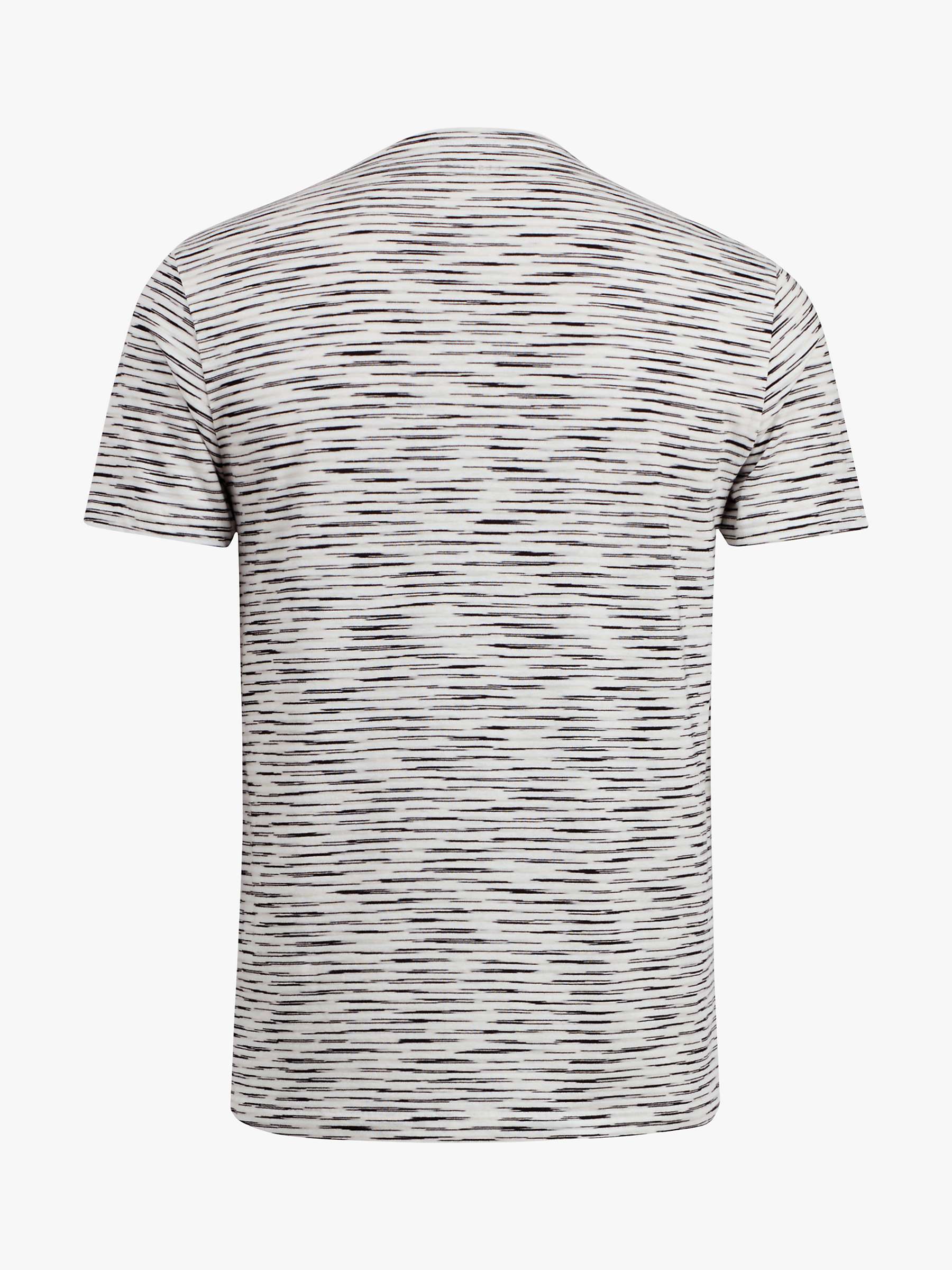 Buy AllSaints Kora Abstract Print Short Sleeved Crew Neck T-Shirt, Grey Mouline/Chalk Online at johnlewis.com