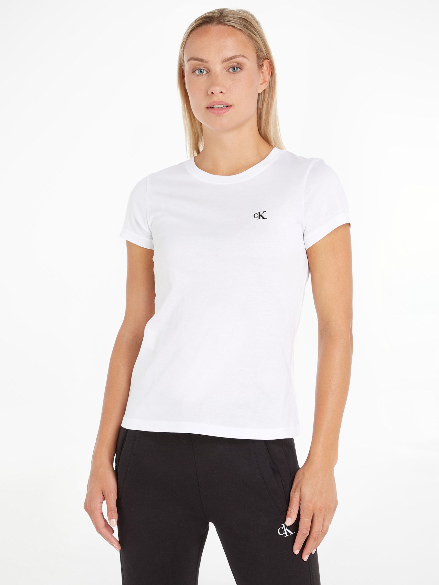Calvin Klein Performance Embroidery Slim T-Shirt at John Lewis & Partners