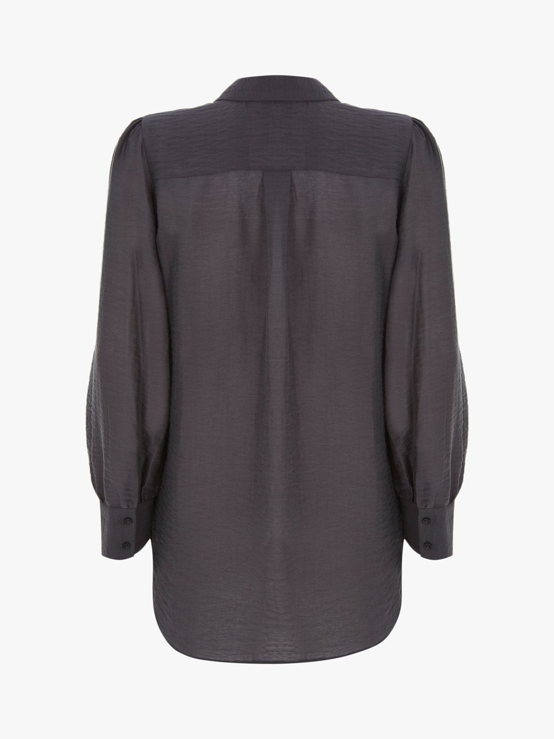 Mint Velvet Knotted Relaxed Fit Shirt, Dark Grey at John Lewis & Partners