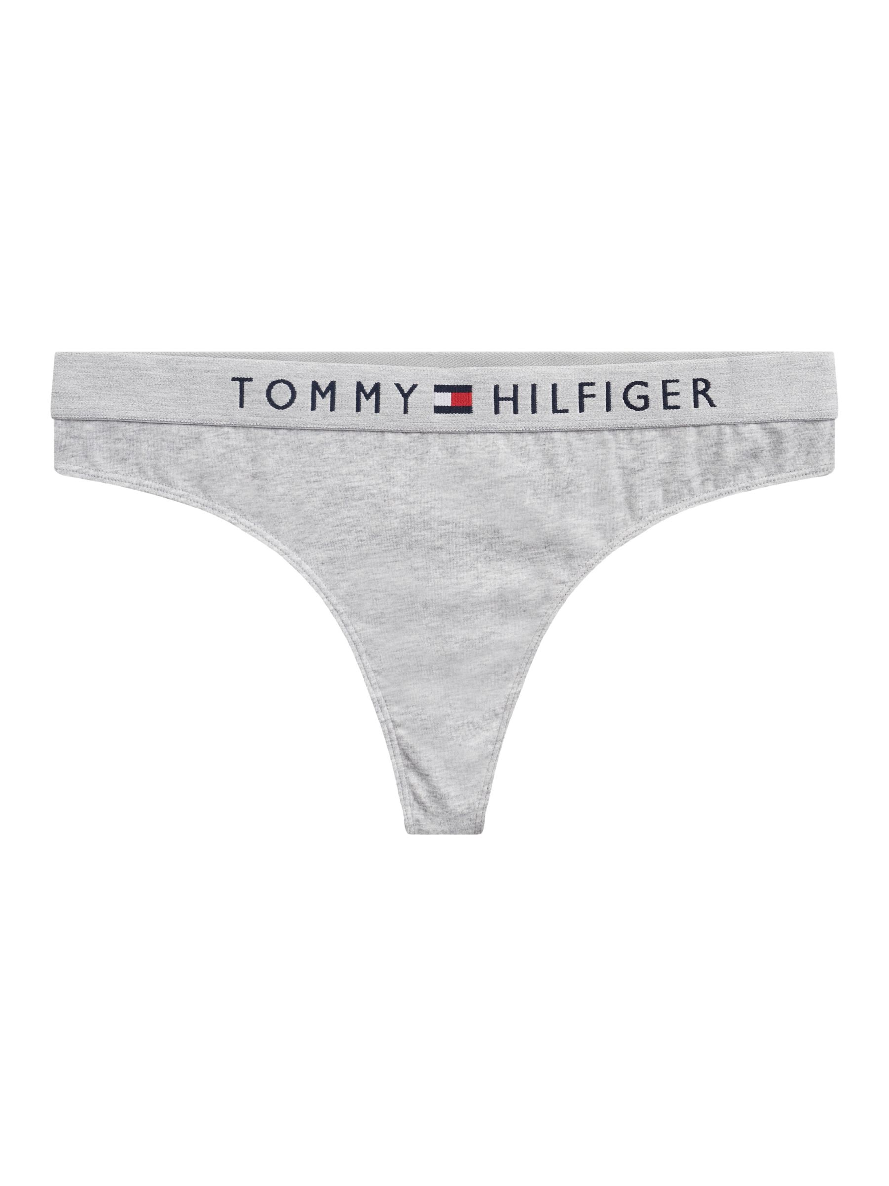 Tommy Hilfiger Stretch Thong, Grey Heather at John Lewis Partners